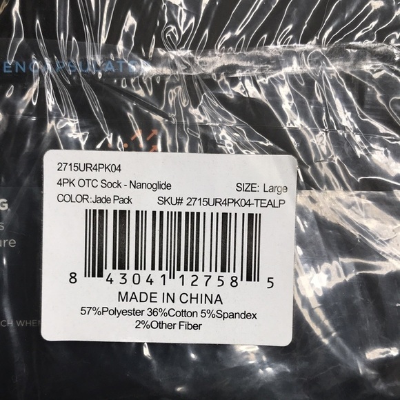 TOMMIE COPPER Compression Over Calf Socks Jade Green 4 Pc Nanoglide Large New - Picture 3 of 3